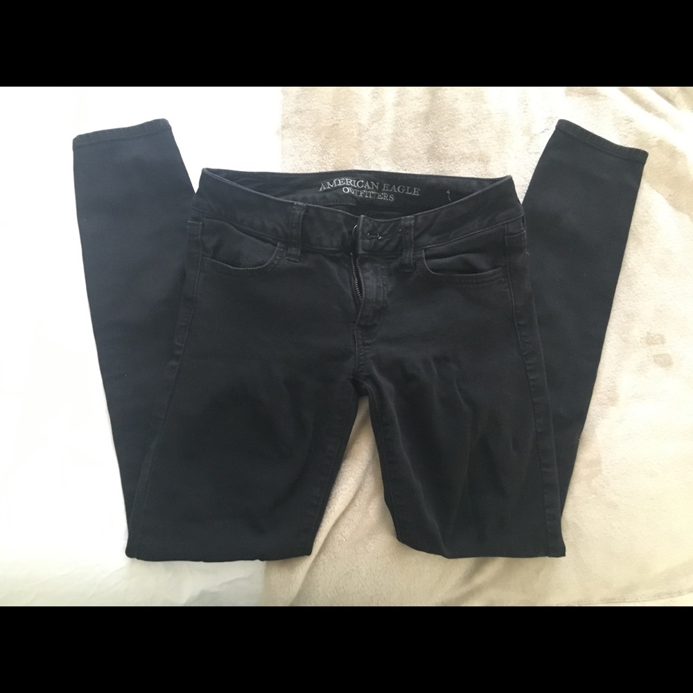 Black American Eagle Super Stretch Skinny Jeans 2